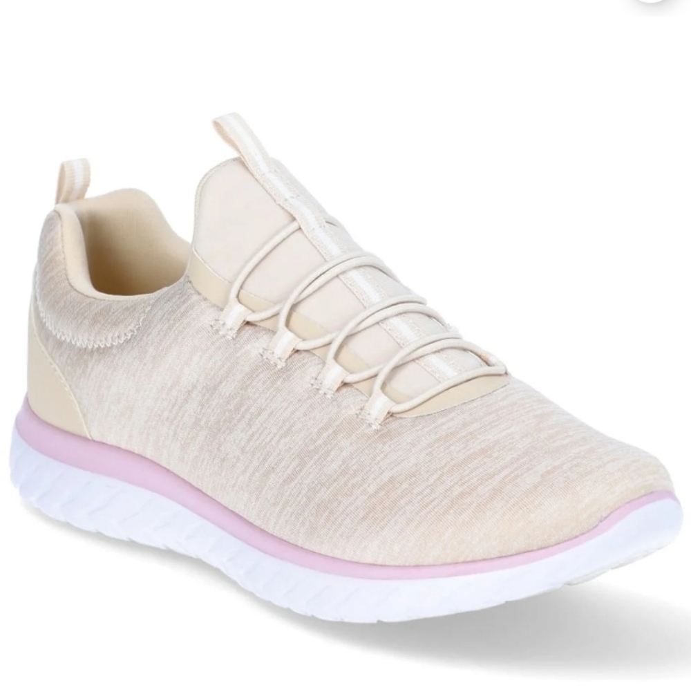 Athletic Works Women's Bungee Slip On Sneakers    Various Sizes Cream      NWT